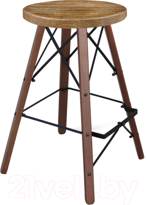 Табурет барный Sheffilton SHT-ST16/S80 (дуб брашированный/темный орех) - фото