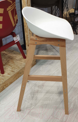 Стул барный Sheffilton SHT-ST19/S65 (белый/прозрачный лак)