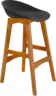 Стул барный Sheffilton SHT-ST19/S65 (черный/светлый орех) - фото
