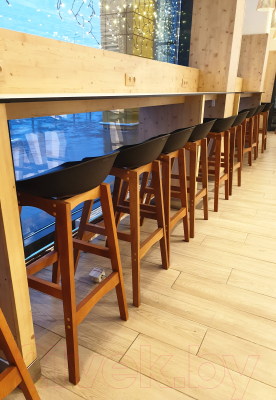 Стул барный Sheffilton SHT-ST19/S65 (черный/светлый орех)