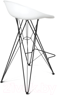 Стул барный Sheffilton SHT-ST19/S66 (белый/черный муар)