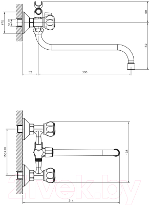 Смеситель Decoroom DR50045R