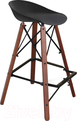 Стул барный Sheffilton SHT-ST19/S80 (черный/темный орех) - фото