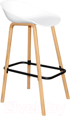 Стул барный Sheffilton SHT-ST19/S94 (белый/прозрачный лак) - фото