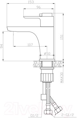 Смеситель Rossinka Silvermix RS50-15