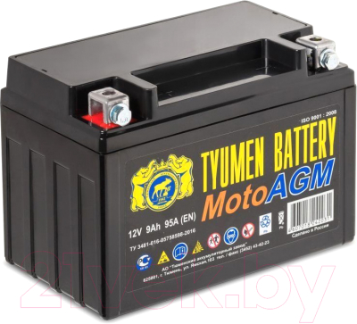 Мотоаккумулятор Tyumen Battery YTX9/6МТС-9 AGM - фото