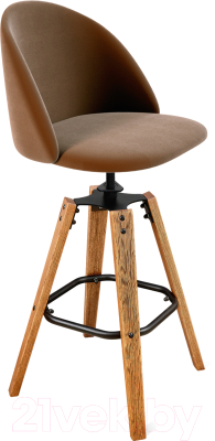 Стул барный Sheffilton SHT-ST35/S93 (кофейный ликер/браш.коричневый/черный) - фото