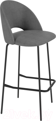 Стул барный Sheffilton SHT-ST34/S29 (платиново-серый/черный муар) - фото
