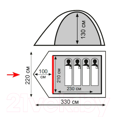 Палатка Totem Tepee 4 V2 / TTT-027