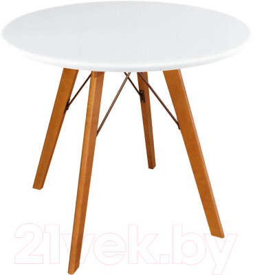 Обеденный стол Sheffilton SHT-TU9/80 МДФ (светлый орех/белый) - фото