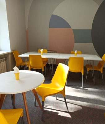 Обеденный стол Sheffilton SHT-TU9/80 МДФ (светлый орех/белый)