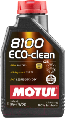 Моторное масло Motul 8100 Eco-clean 0W20 / 108813 - фото