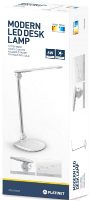 Настольная лампа Platinet PDLKS065W (серебристый)