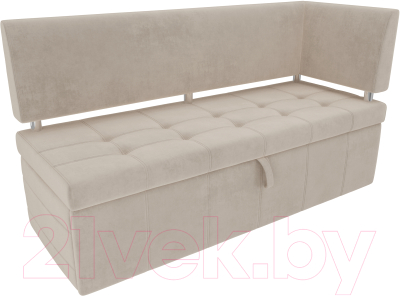 Скамья кухонная мягкая Лига Диванов Стоун 259 правый / 107265 (велюр, бежевый)