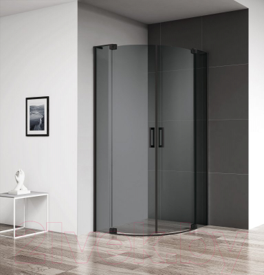 Душевой уголок Cezares SLIDER-R-2-90/100-GRIGIO-NERO