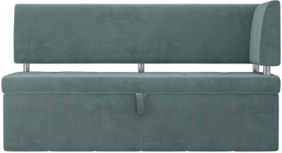 Скамья кухонная мягкая Лига Диванов Стоун 259 правый / 107266 (велюр, бирюзовый)