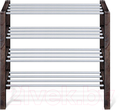 Полка для обуви Sheffilton Альберо SHT-SR9-4 (венге/алюм. металлик)