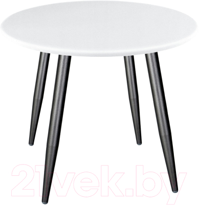 Обеденный стол Sheffilton SHT-TU14/80 МДФ (черный муар/белый) - фото