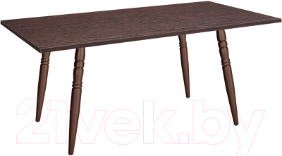 Обеденный стол Sheffilton SHT-TU15/120/80 ЛДСП (медный металлик/венге) - фото