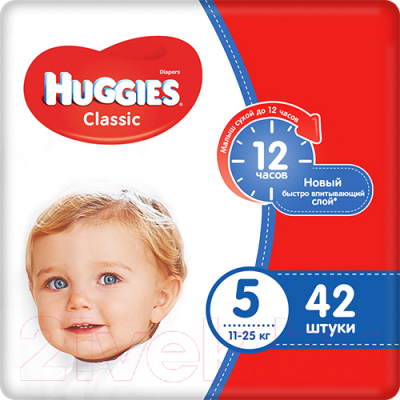 Подгузники-трусики детские Huggies Classic Jumbo 5 - фото