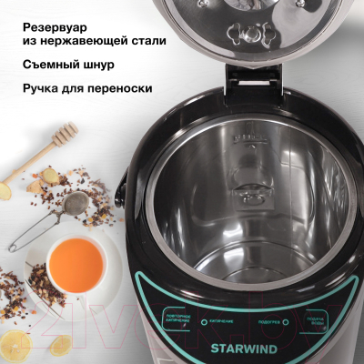 Термопот StarWind STP4181 (темно-серый/бирюзовый)