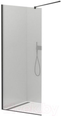 Душевая стенка Cezares LIBERTA-L-1-100-C-NERO - фото