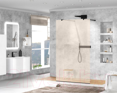 Душевая стенка Cezares LIBERTA-L-2-110-BR-NERO