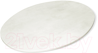 Обеденный стол Sheffilton SHT-TU14/120-80 МДФ овальный (черный муар/бетон крем)