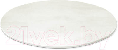 Обеденный стол Sheffilton SHT-TU14/120-80 МДФ овальный (черный муар/бетон крем)