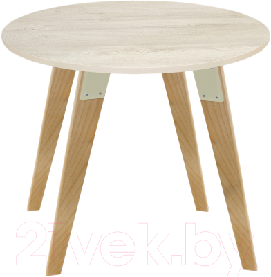 Обеденный стол Sheffilton SHT-TU16/80 ЛДСП (прозрачный лак/дуб беленый) - фото