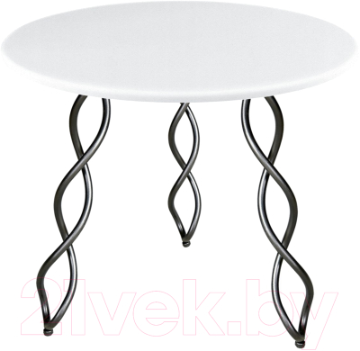 Обеденный стол Sheffilton SHT-TU17/80 МДФ (черный муар/белый) - фото