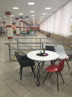 Обеденный стол Sheffilton SHT-TU17/80 МДФ (черный муар/белый)