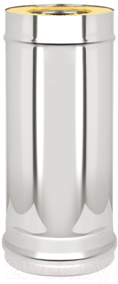 Труба дымохода Везувий 0.5мм д. 150х250 L-0.5м (оцинкованный) - фото