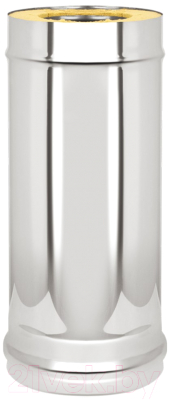 Труба дымохода Везувий 0.8мм д. 150х220 L-1м (оцинкованный) - фото