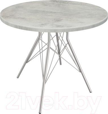 Обеденный стол Sheffilton SHT-TU2-1/80 МДФ (хром лак/бетон светлый) - фото