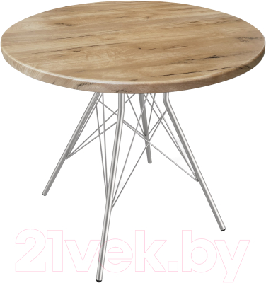 Обеденный стол Sheffilton SHT-TU2-1/80 МДФ (хром лак/дуб тортуга) - фото