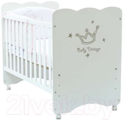 Детская кроватка VDK Baby Vintage колесо-качалка - фото