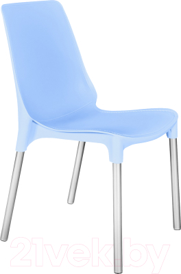 Стул Sheffilton SHT-S75 (голубой Pan 278/хром лак) - фото