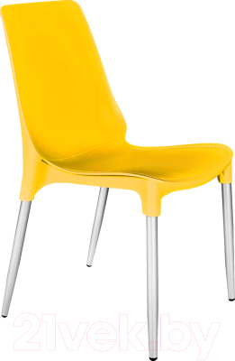 Стул Sheffilton SHT-S75-1 (желтый RAL1021/хром лак) - фото