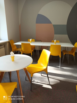 Стул Sheffilton SHT-S75-1 (желтый RAL1021/хром лак)