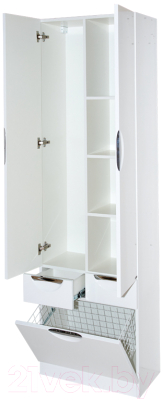 Шкаф-пенал для ванной Misty Жасмин 60 / П-Жас05060-011К2Я