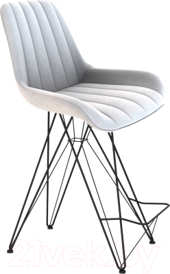 Стул барный Sheffilton SHT-ST37/S66-1 (серое облако/черный муар) - фото