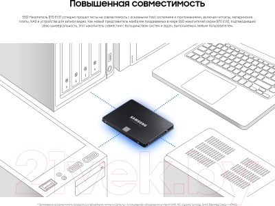 SSD диск Samsung 870 Evo 1TB (MZ-77E1T0BW)