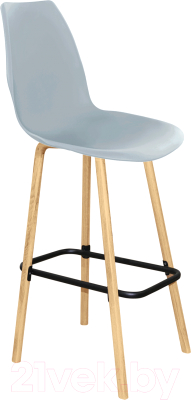 Стул барный Sheffilton SHT-ST29/S94 (серый RAL7040/прозрачный лак/черный) - фото