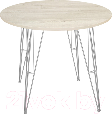 Обеденный стол Sheffilton SHT-TU10/80 ЛДСП (хром лак/дуб беленый) - фото