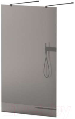 Душевая стенка Cezares LIBERTA-L-2-120-GR-NERO - фото