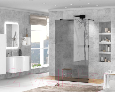 Душевая стенка Cezares LIBERTA-L-2-120-GR-NERO