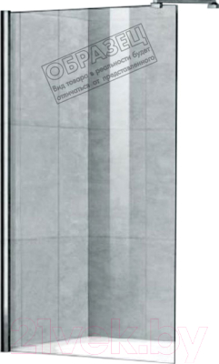 Стеклянная шторка для ванны Cezares LIBERTA-V-1-90/155-C-NERO - фото