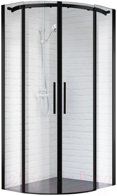 Душевой уголок BelBagno ACQUA-R-2-90-C-NERO - фото
