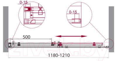 Душевая дверь BelBagno ACQUA-BF-1-120-C-Cr